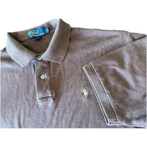 Polo Ralph Lauren Shirt Men’s Size XL Brown Pony Golf Short Sleeve Vintage